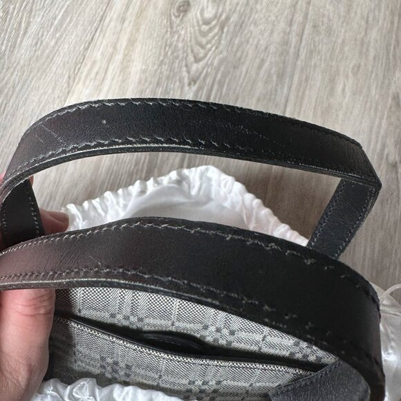 Burberry  Gray Nova Check Satchel/ Tote with Black Leather Buckled Handles - Picture 16 of 16